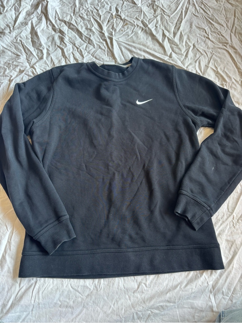 Nike Black Crewneck Sweatshirt with White Swoosh